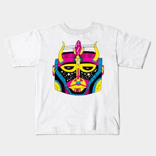 CMYK African Mask No 8 Kids T-Shirt